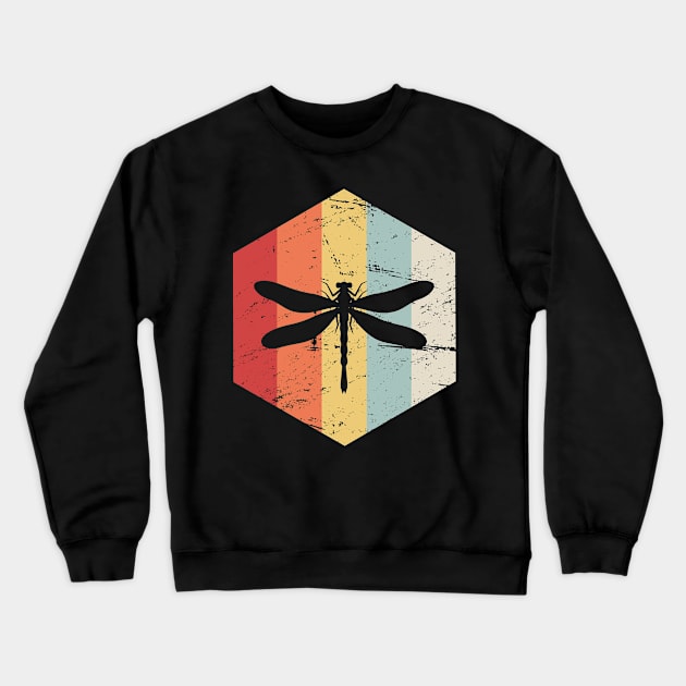 Retro 70s Dragonfly Crewneck Sweatshirt by MeatMan